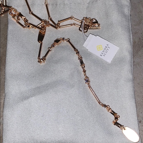 NWT! Kendra Scott Crowley rose gold Y-Necklace - Picture 3 of 3